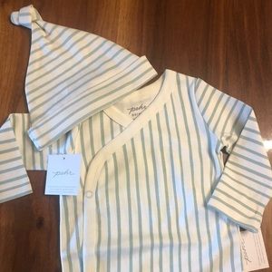 Nwt Organic Pehr kimono one piece and matching hat